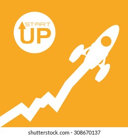 Start up digital design, vector illustration 10 eps graphic