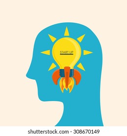 Start up digital design, vector illustration 10 eps graphic