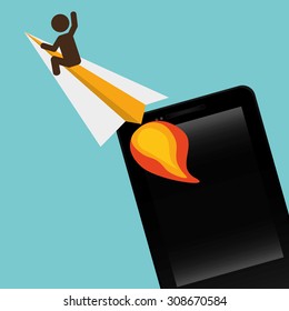 Start up digital design, vector illustration 10 eps graphic