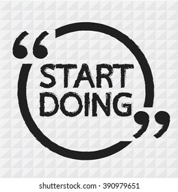 START DOING lettering Illustration design