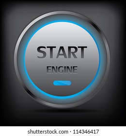 Start Engine Button Vector