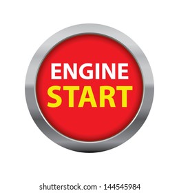 Start engine button vector.