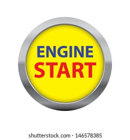 Start engine button vector. 