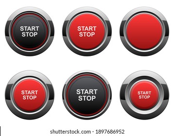 Start engine button vector design illustration isolated on white background
