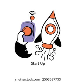 Start Up filled outline Style Design Vector Stock illustration. 