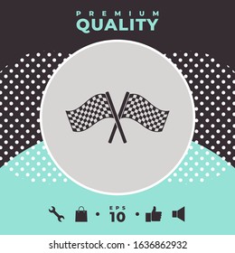 Start finish cross flags icon. Graphic elements for your design
