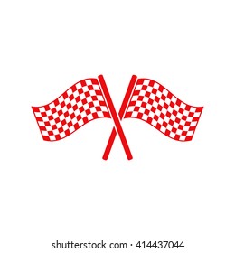 Start finish cross flags icon