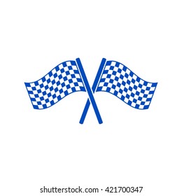Start finish cross flags icon
