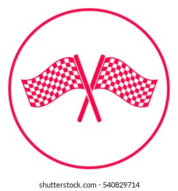 Start finish cross flags icon