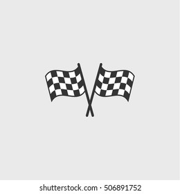 start finish cross icon,flat design