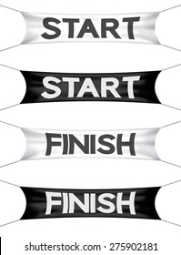 Start and Finish flag, vector set