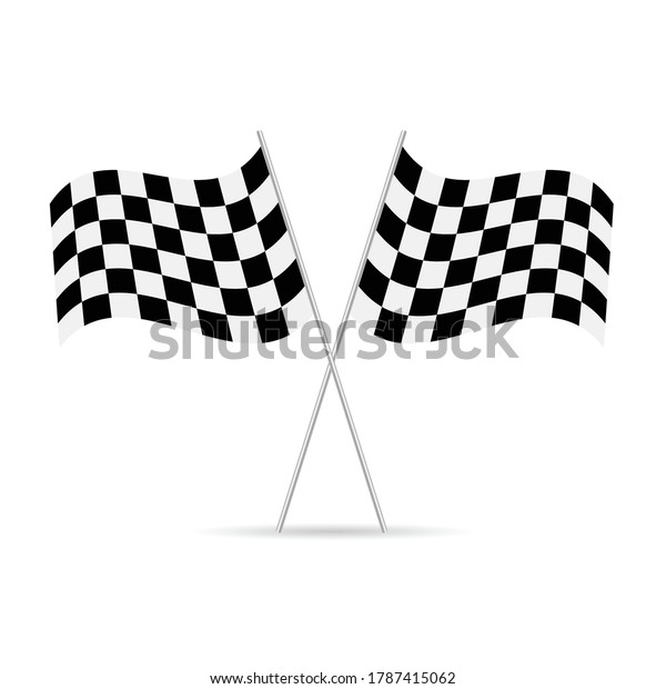 Start Finish Flags Art Illustration Stock Vector (Royalty Free) 1787415062