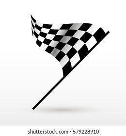 Start and finish flags. Auto Moto racing competitions.