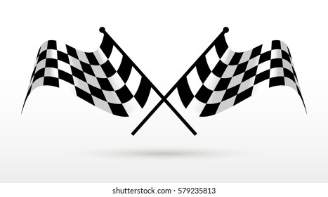 Start Finish Flags Auto Moto Racing Stock Vector (Royalty Free ...