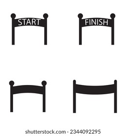 start finish icon vector template illustration logo design