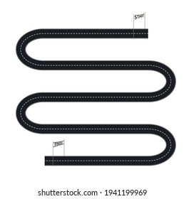 Start and finish line for race. vector