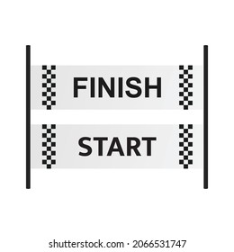  start and Finish line vector design isolated on white background. Vector illustration