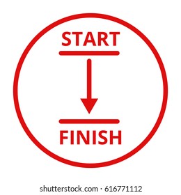 Start and finish line vector icon EPS10