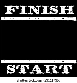 Start to Finish lines on Black