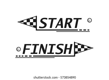 Start And Finish Logo Concept. EPS 8