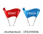 Start and Finish, vector illustration