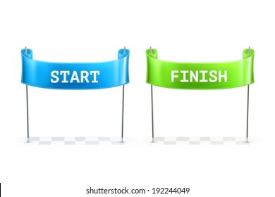 Start and Finish, vector illustration