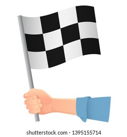 Start flag. Finish flag. Vector illustration of racing flag