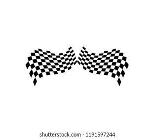 start flag illustration vector logo