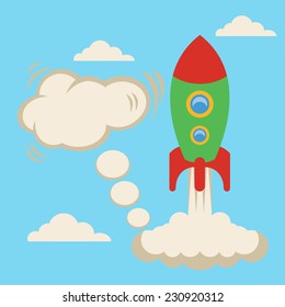 Start up flat vector illustration design