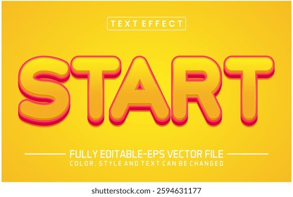 Start font Text effect editable