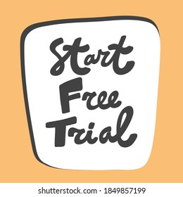 Start Free Trial. Hand drawn lettering logo for social media content