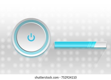start future button with blue light and abstract background.vector and illustration 