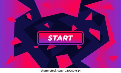 Start game button on abstract background