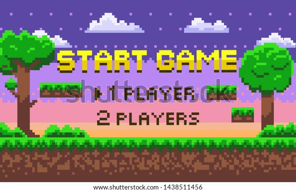 Start Game Page Decoration By Trees Stock Vector (Royalty Free ...