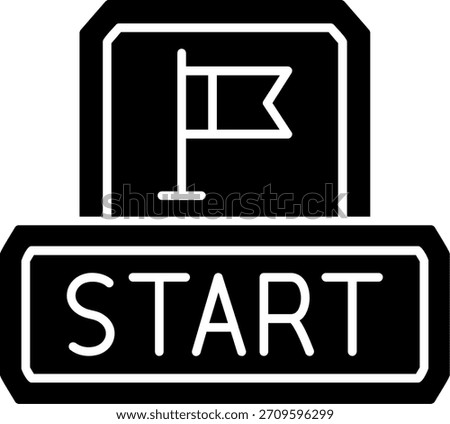 Start Glyph Style Icon Design