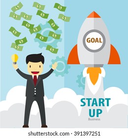 Start up goal Illustration