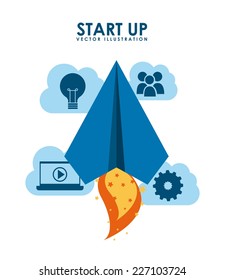 start up graphic design , vector illustration