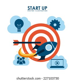 start up graphic design , vector illustration