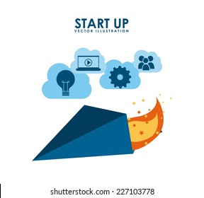 start up graphic design , vector illustration