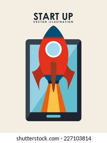 start up graphic design , vector illustration