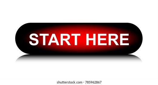START HERE colorful long round web button. Web elements. Vector Button.