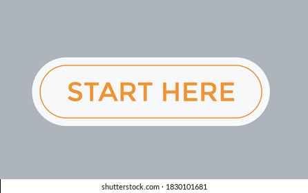 start here web buttons. start here signs icon. start here text button. start here 