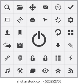 start icon. app icons universal set for web and mobile