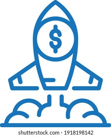 start up icon. business growth icon vector