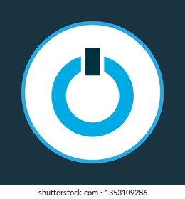 Start icon colored symbol. Premium quality isolated power element in trendy style.