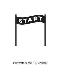 Start icon design isolated on white background