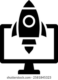 Start Up Icon Glyph Vector Illustration
