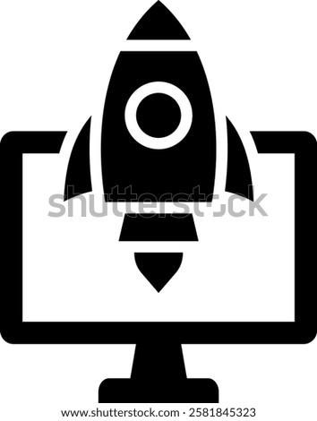 Start Up Icon Glyph Vector Illustration