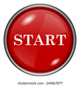 Start icon. Internet button on white background. 
