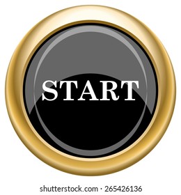 Start icon. Internet button on white  background. EPS10 Vector. 